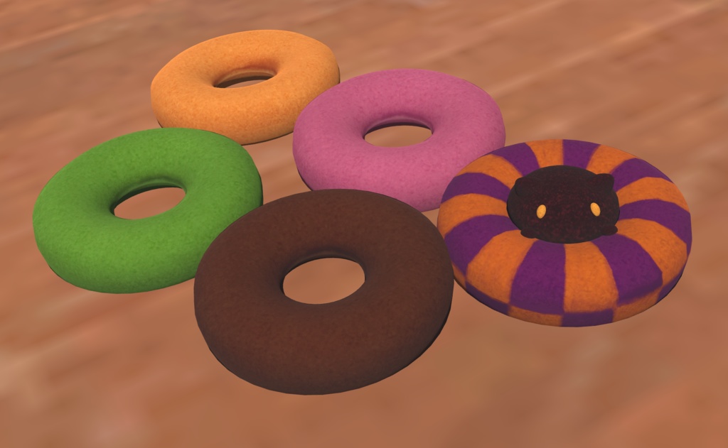 【無料版あり!】はろうぃんにゃんこどーなつ(しんぷるどーなつ付)【VRChat】