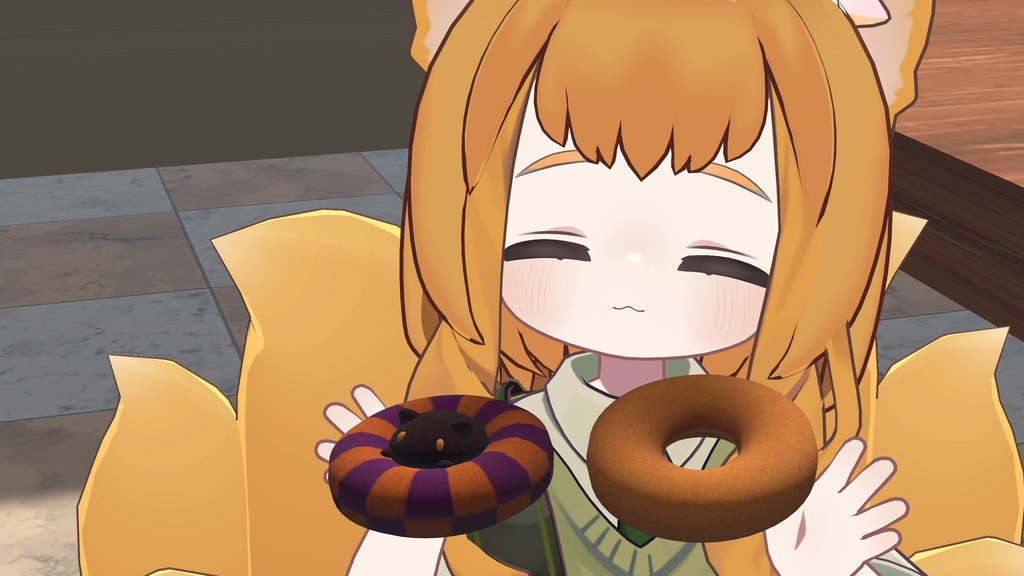 【無料版あり!】はろうぃんにゃんこどーなつ(しんぷるどーなつ付)【VRChat】