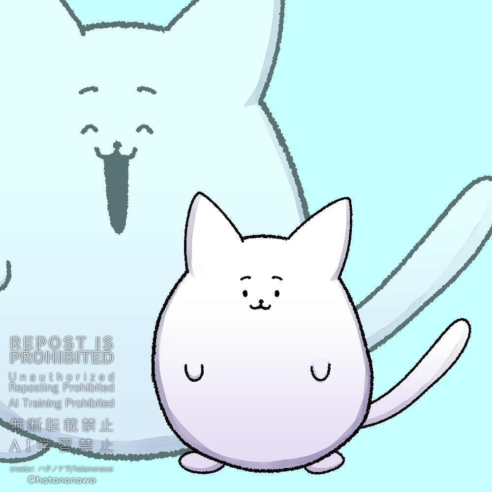 【汎用Live2D動物モデル】白シュールねこ【VTS対応】