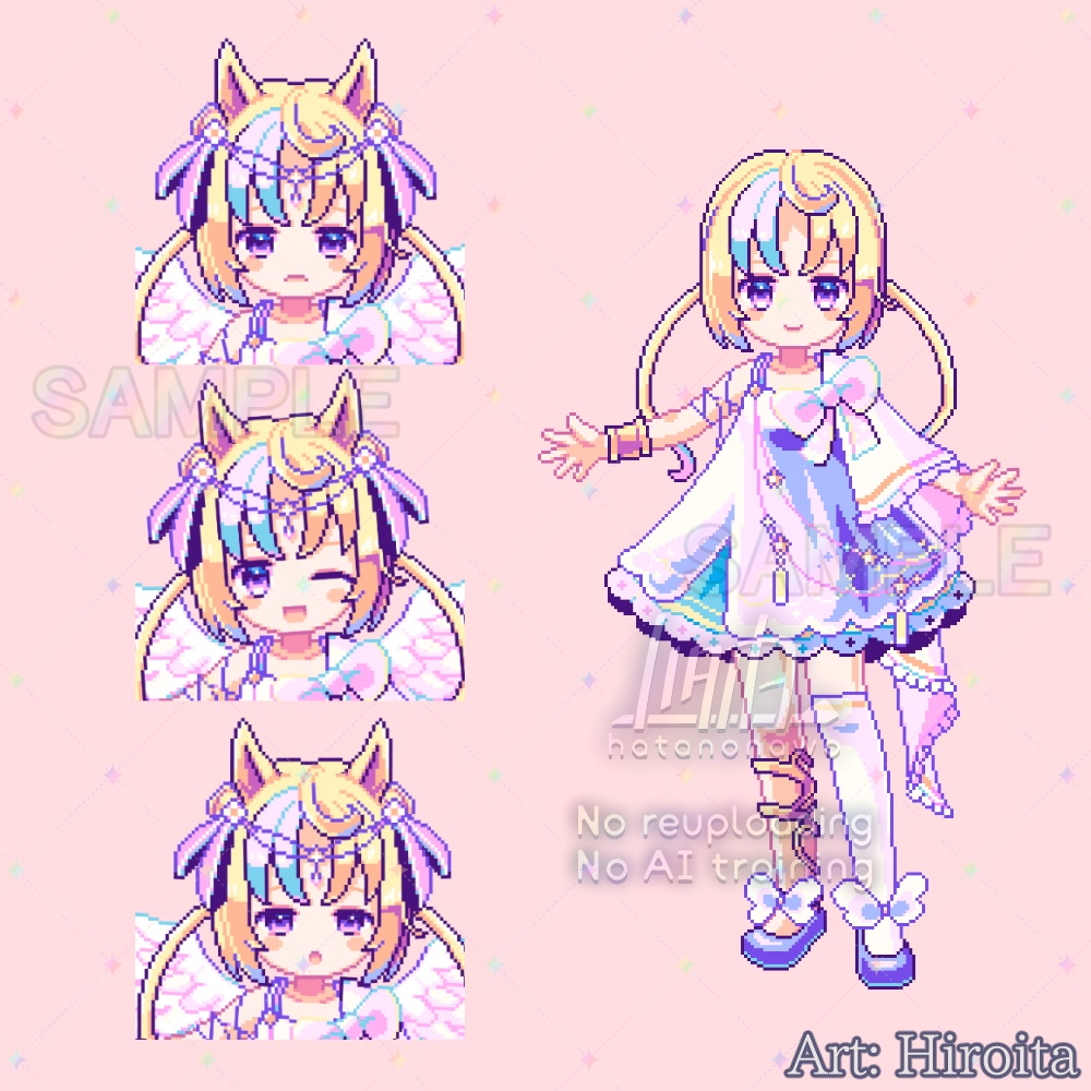 【汎用Pixel Live2D Model】 ペガサスモチーフの少女 Lumirou