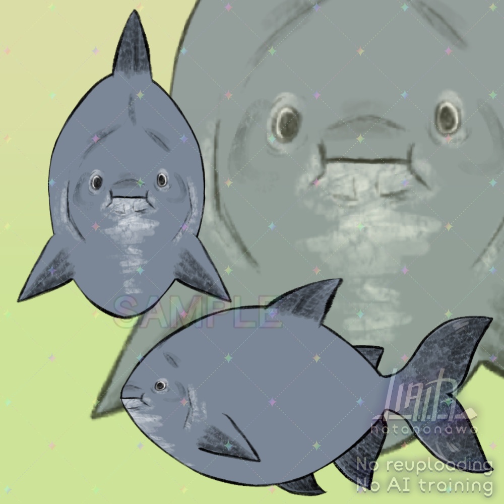 【汎用Live2Dモデル】正面向きの魚