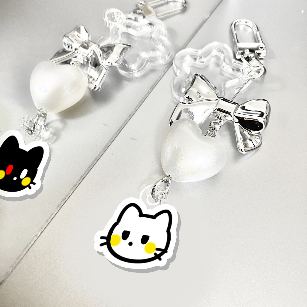 【終了】白黒猫アクキーセット