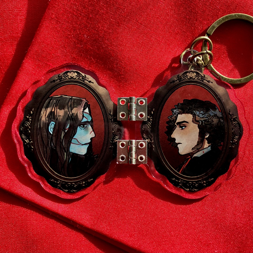 父と子ロケットペンダント開閉アクキーセット