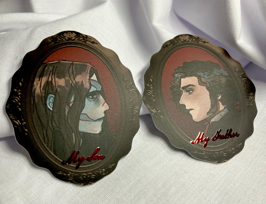 父と子ロケットペンダント開閉アクキーセット