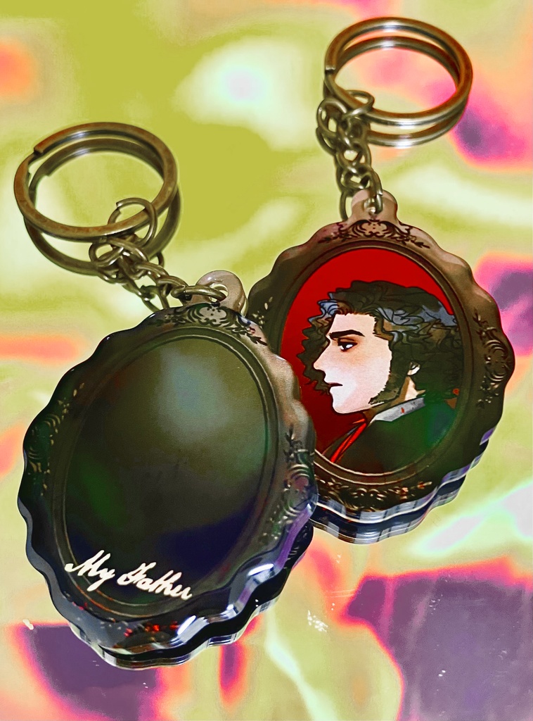 父と子ペンダント箔押しド―ミングアクキーセット(予約)