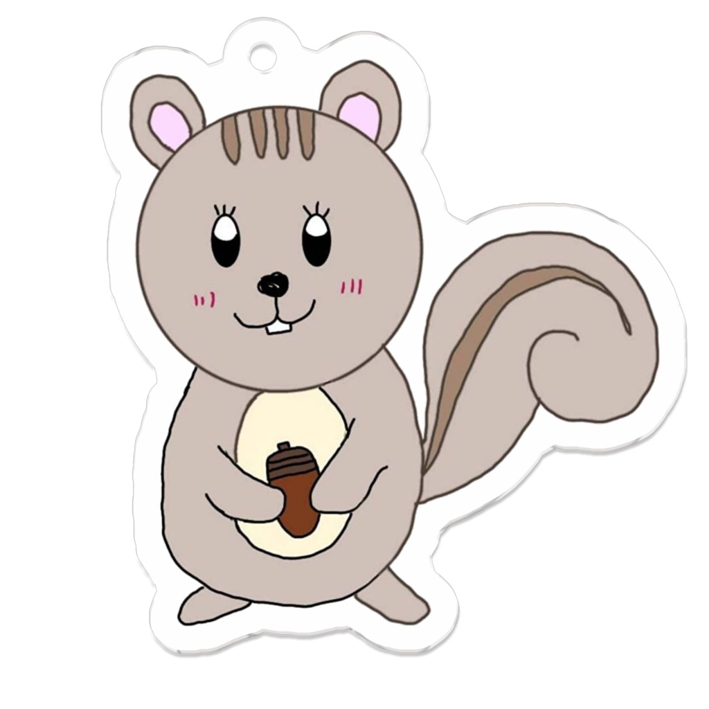 りすまるくんアクキー（どんぐり）