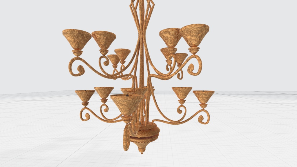 【マンガ３D素材】シャンデリア【FBX】