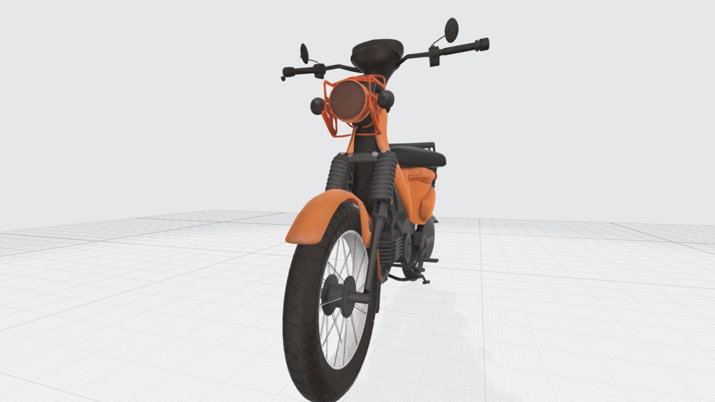 【マンガ３D素材】クロスカブ（FBX）（cs3o）