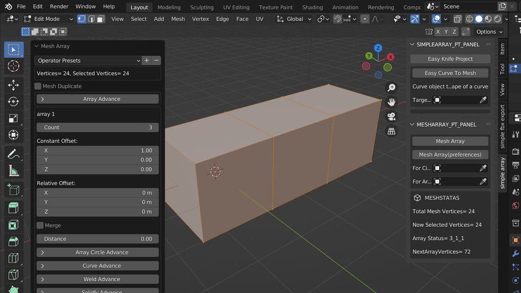 139_【ブレンダーアドオン】簡単配列(MeshArray)