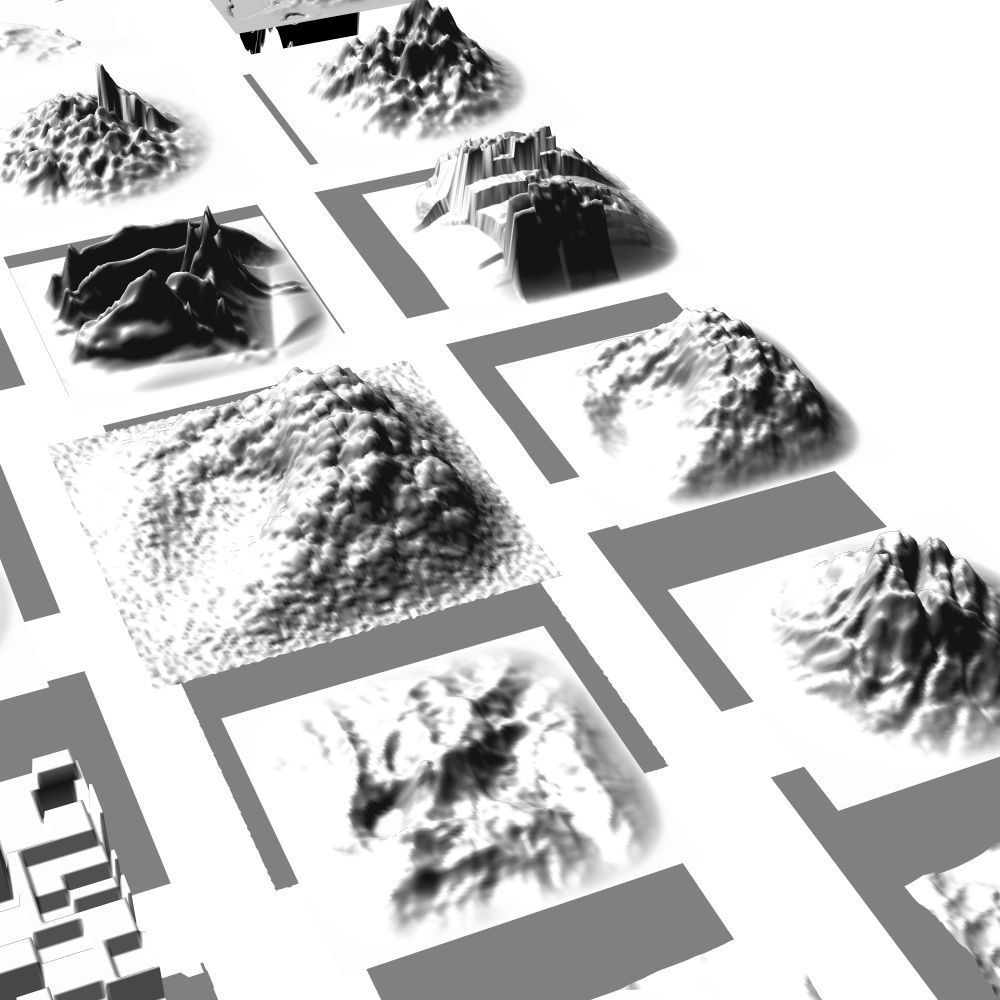 125【漫画3D素材】山セット【FBX・CS3O】