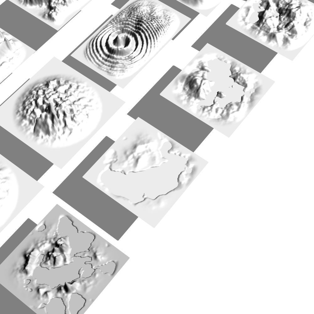 125【漫画3D素材】山セット【FBX・CS3O】