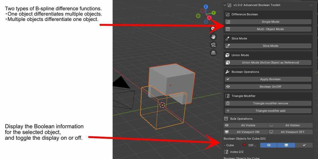 220【ブレンダーアドオン】Advanced Boolean Toolkit - KSYN(ブール操作効率化アドオン)