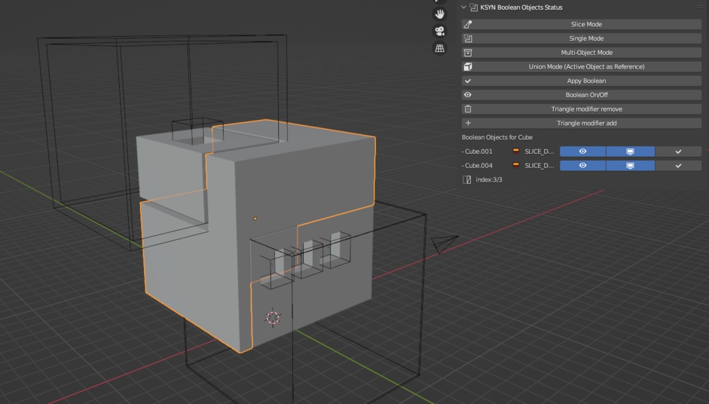【ブレンダーアドオン】Advanced Boolean Toolkit - KSYN(ブール操作効率化アドオン)