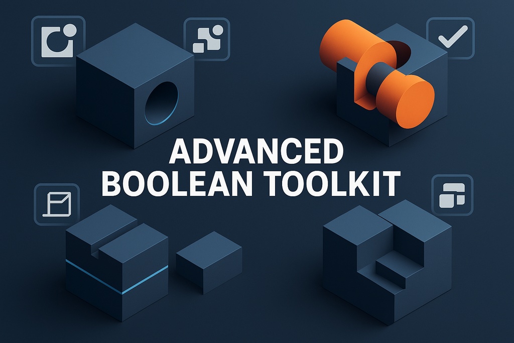 【ブレンダーアドオン】Advanced Boolean Toolkit - KSYN（ブール操作効率化アドオン）