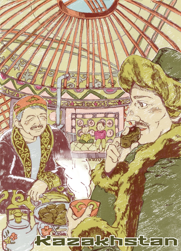 世界のおじちゃんと家庭料理カレンダー2025 壁掛けタイプ