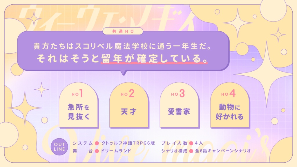 【書籍版】CoC6th 4PLキャンペーンシナリオ『ウィーウェ・マギス』
