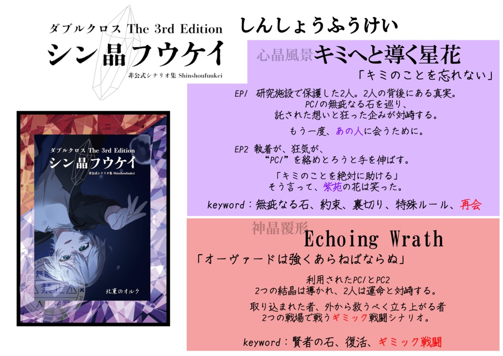 【書籍版】ダブルクロスThe 3rd Editionシナリオ集「シン晶フウケイ」