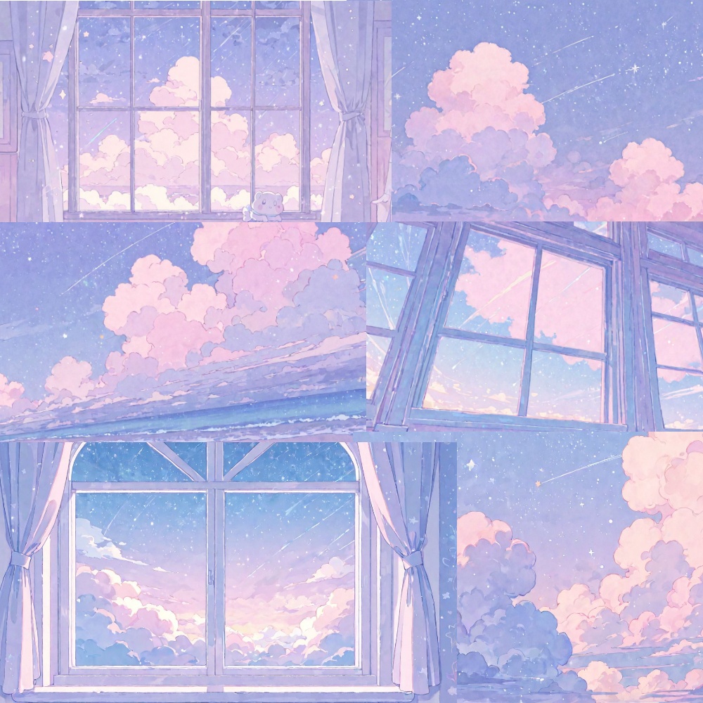 【背景素材】ゆめかわいい空【733枚】