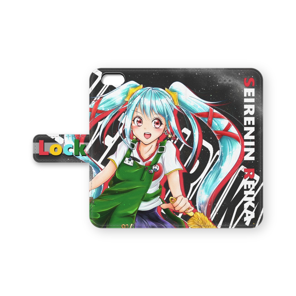 麗華 手帳型iPhoneケース 黒