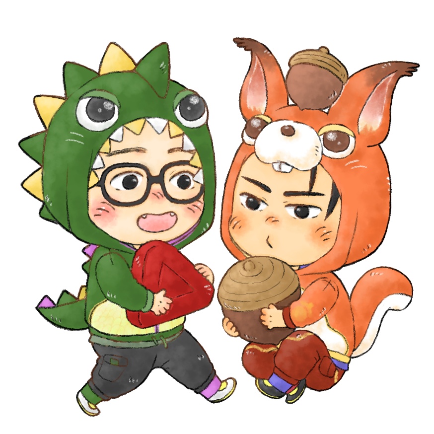 🐿️🦖アクリルキーホルダー