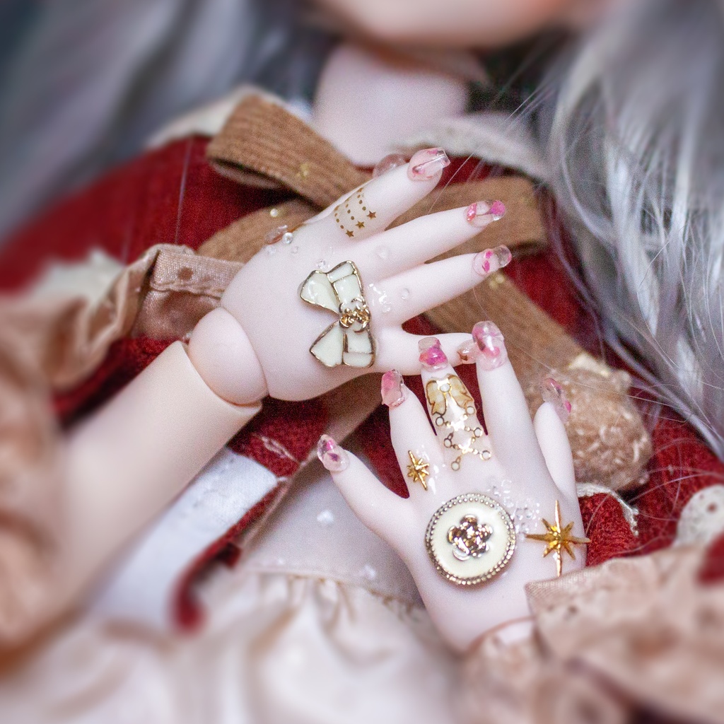 【ゆぴっこりんく】MDD向けネイルハンド セミホワイト肌