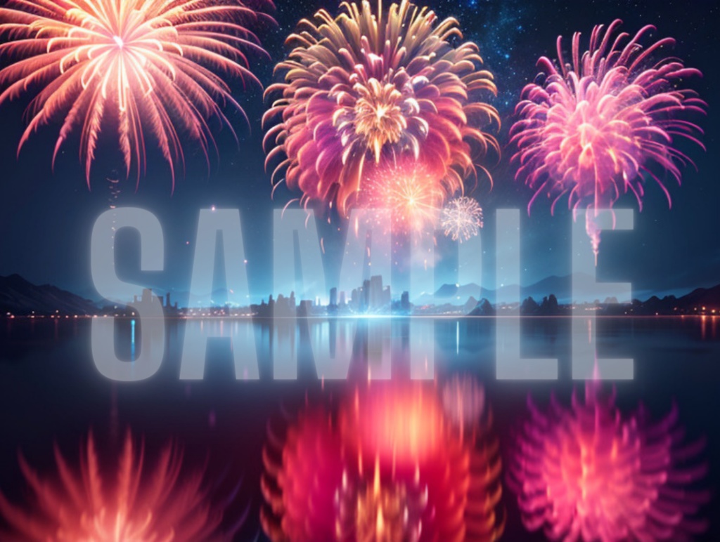 【背景/風景】花火(5パターン)