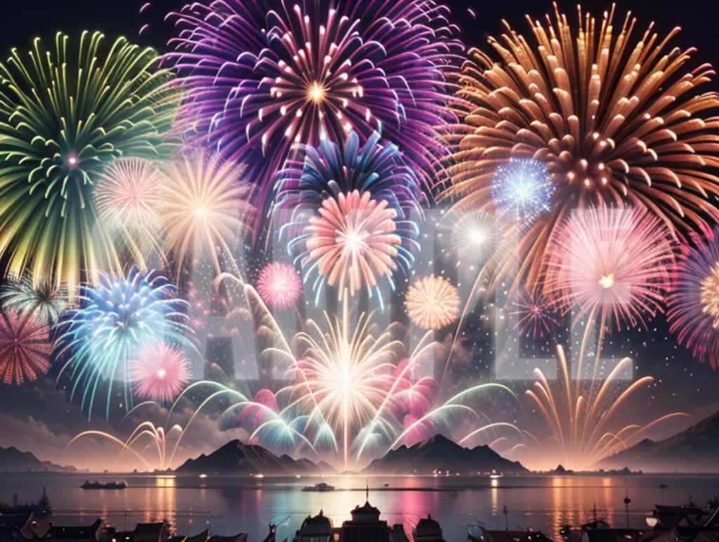 【背景/風景】花火(5パターン)