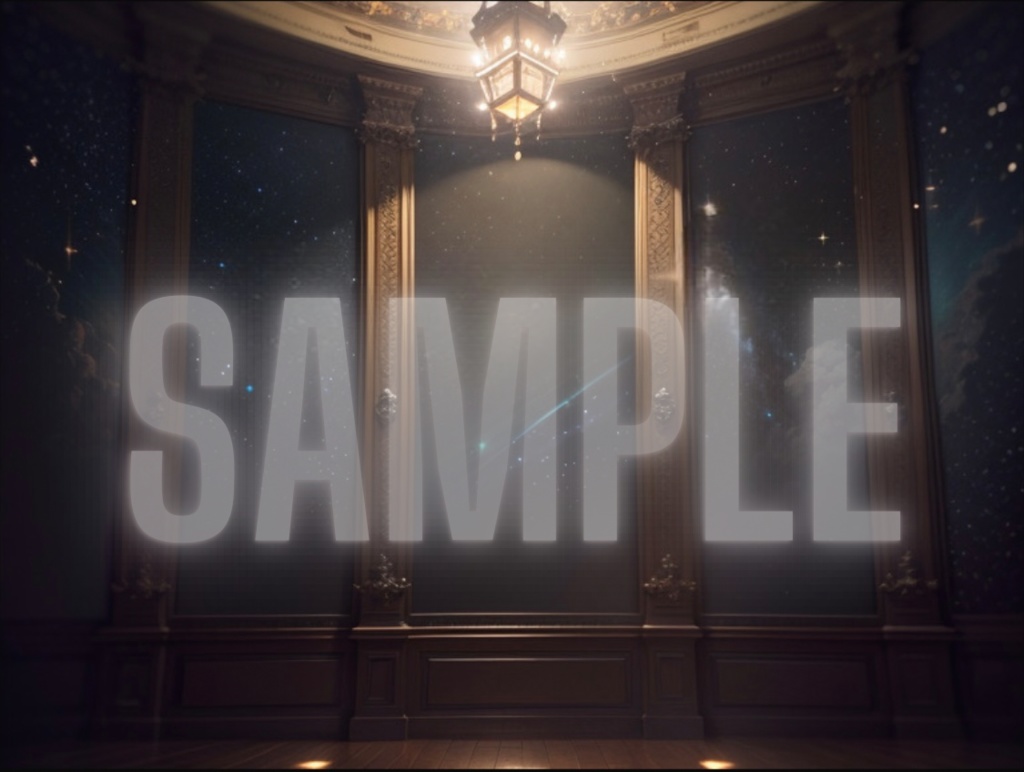 【背景】星空な洋室(6パターン)