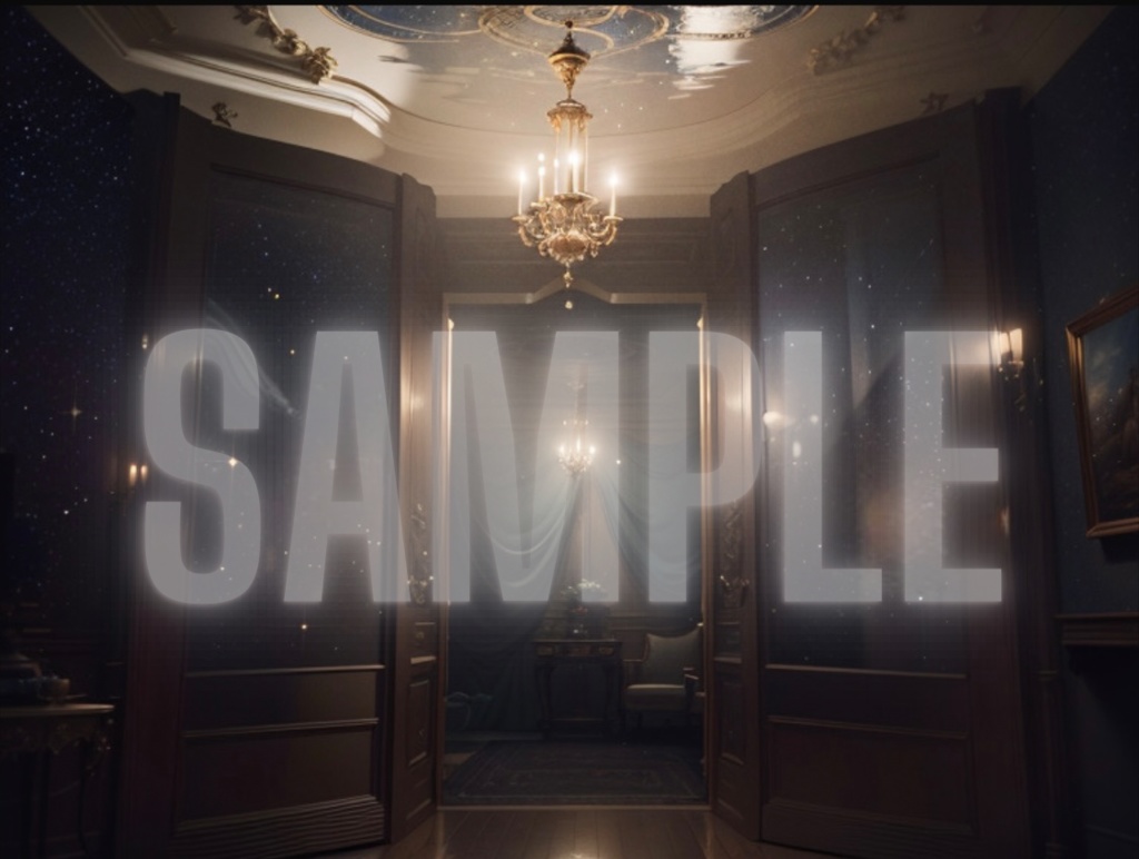 【背景】星空な洋室(6パターン)