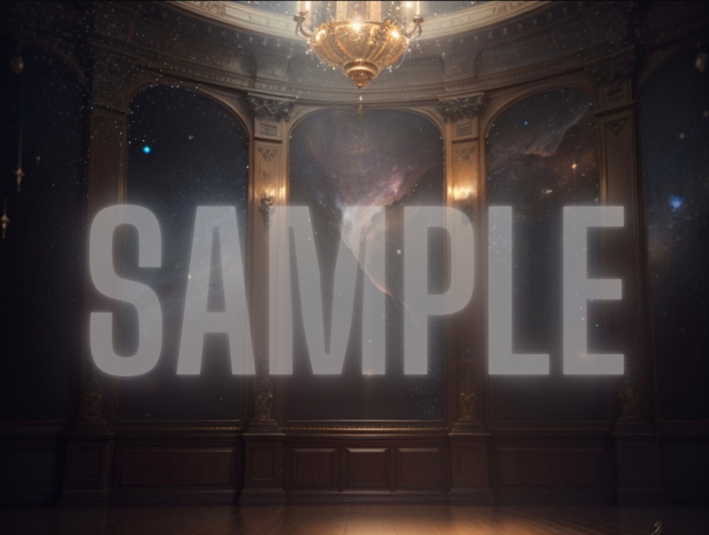 【背景】星空な洋室(6パターン)