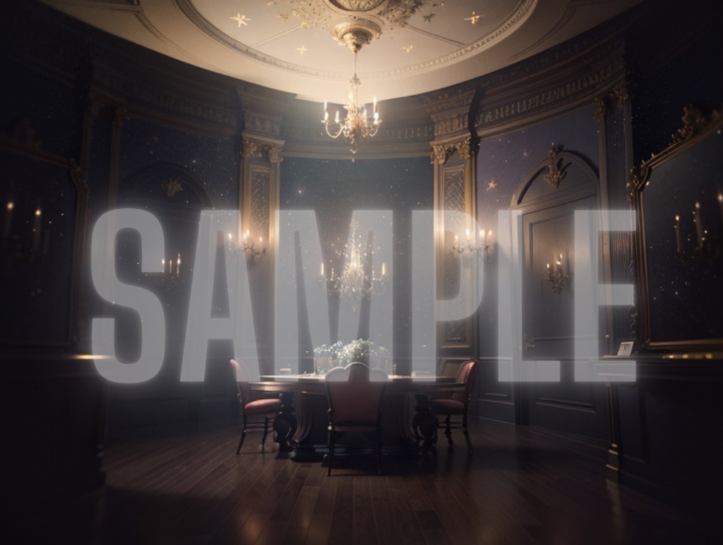 【背景】星空な洋室(6パターン)