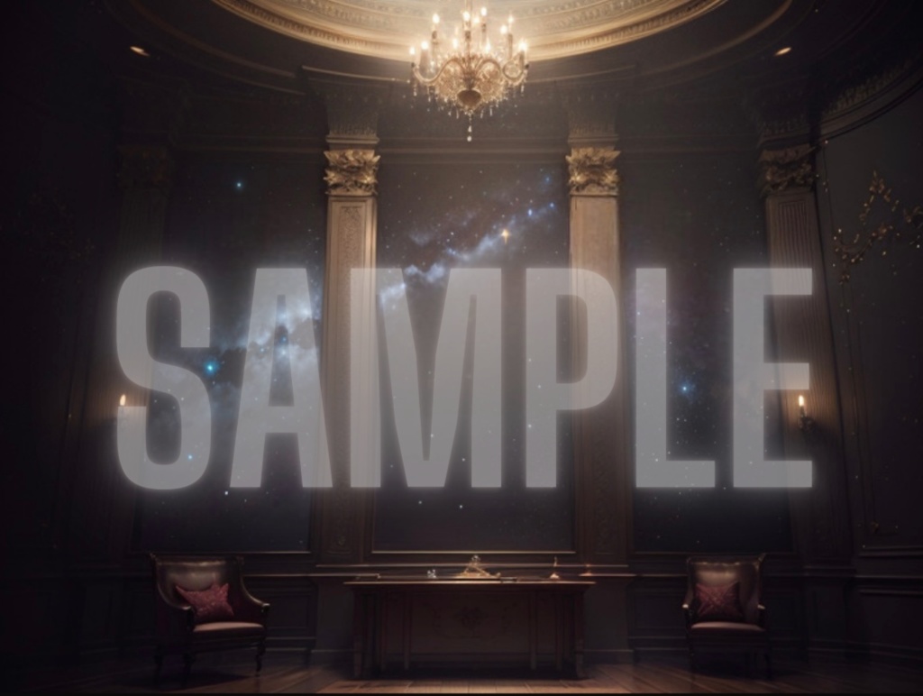 【背景】星空な洋室(6パターン)