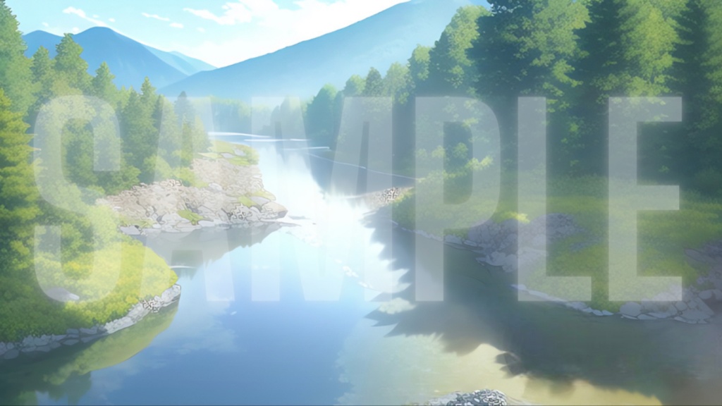 【背景】川(5パターン)