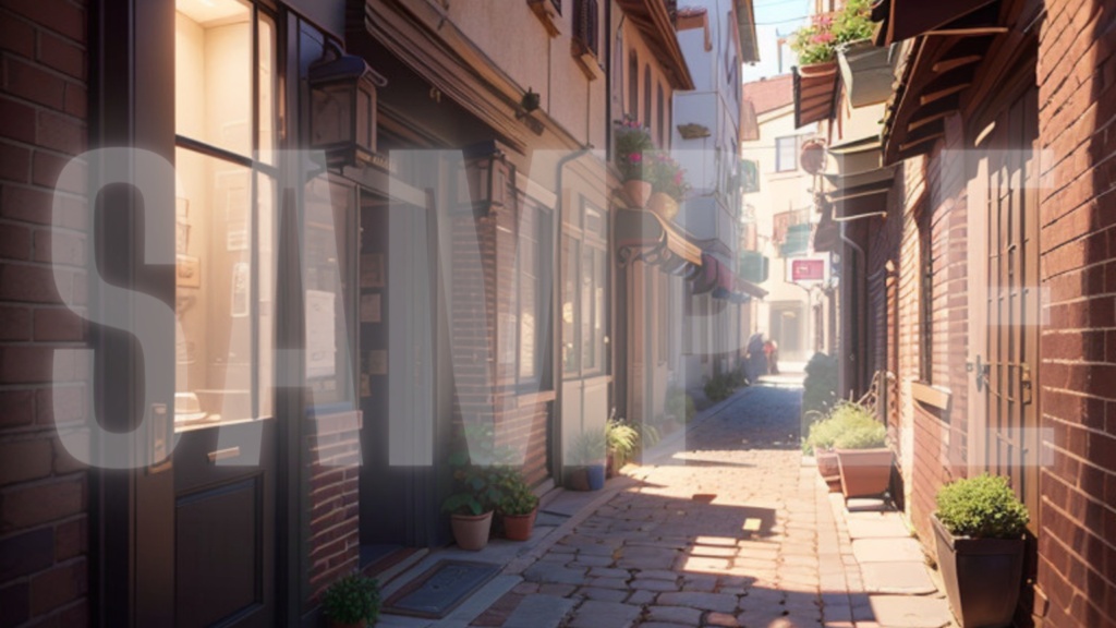 【背景】商店街/路地裏(7パターン)