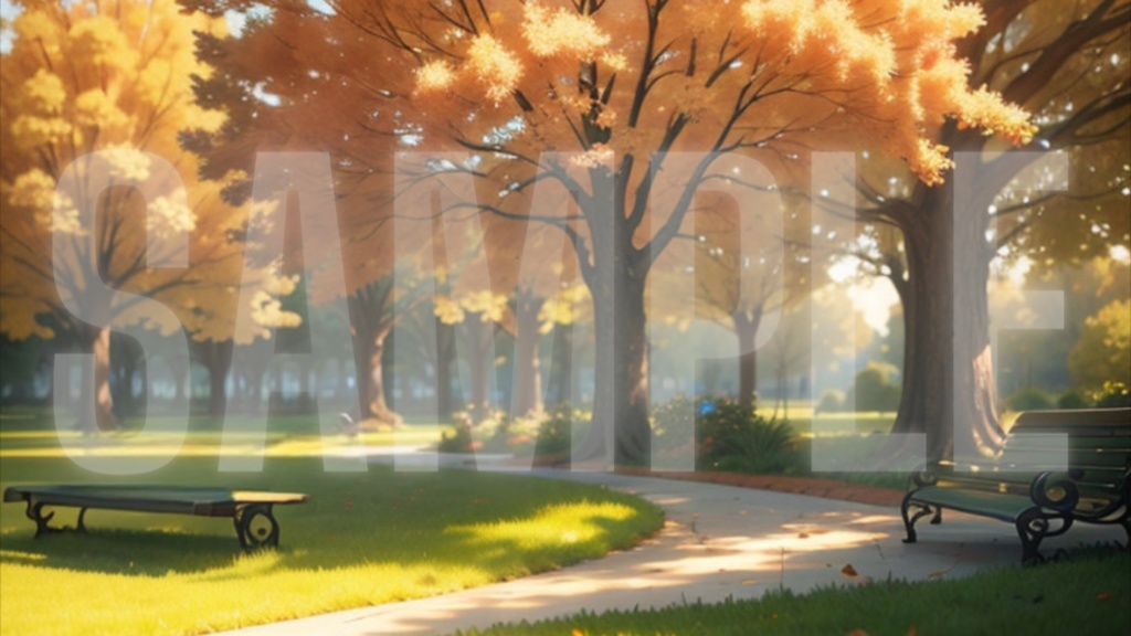 【背景】秋の公園(5パターン)