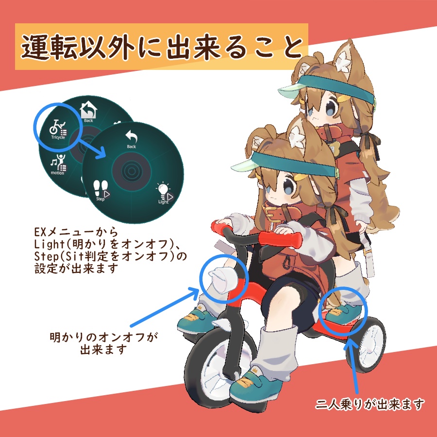 【まめひなたちゃん専用】三輪車【デスクトップモードオンリー】