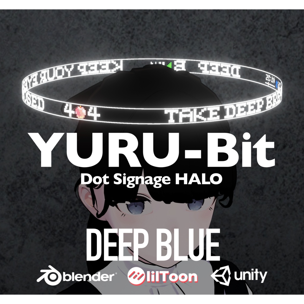 YURU-Bit Dot Signage Halo【DEEP BLUE】