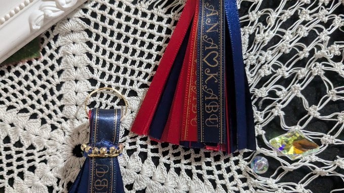 キカリボンタッセルバッグチャーム(ハンドメイド作品)