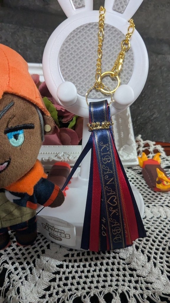 キカリボンタッセルバッグチャーム(ハンドメイド作品)