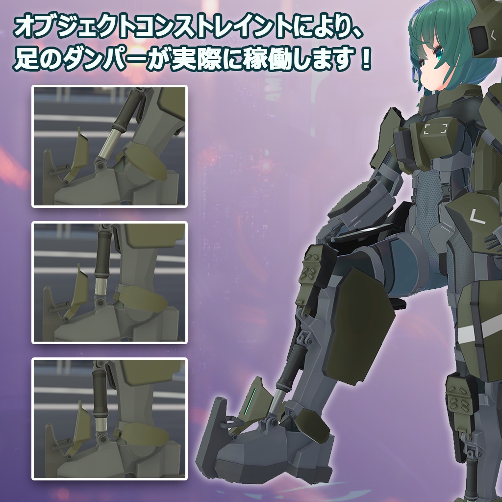 VRChat向けオリジナル3Dモデル 「Shery v2」