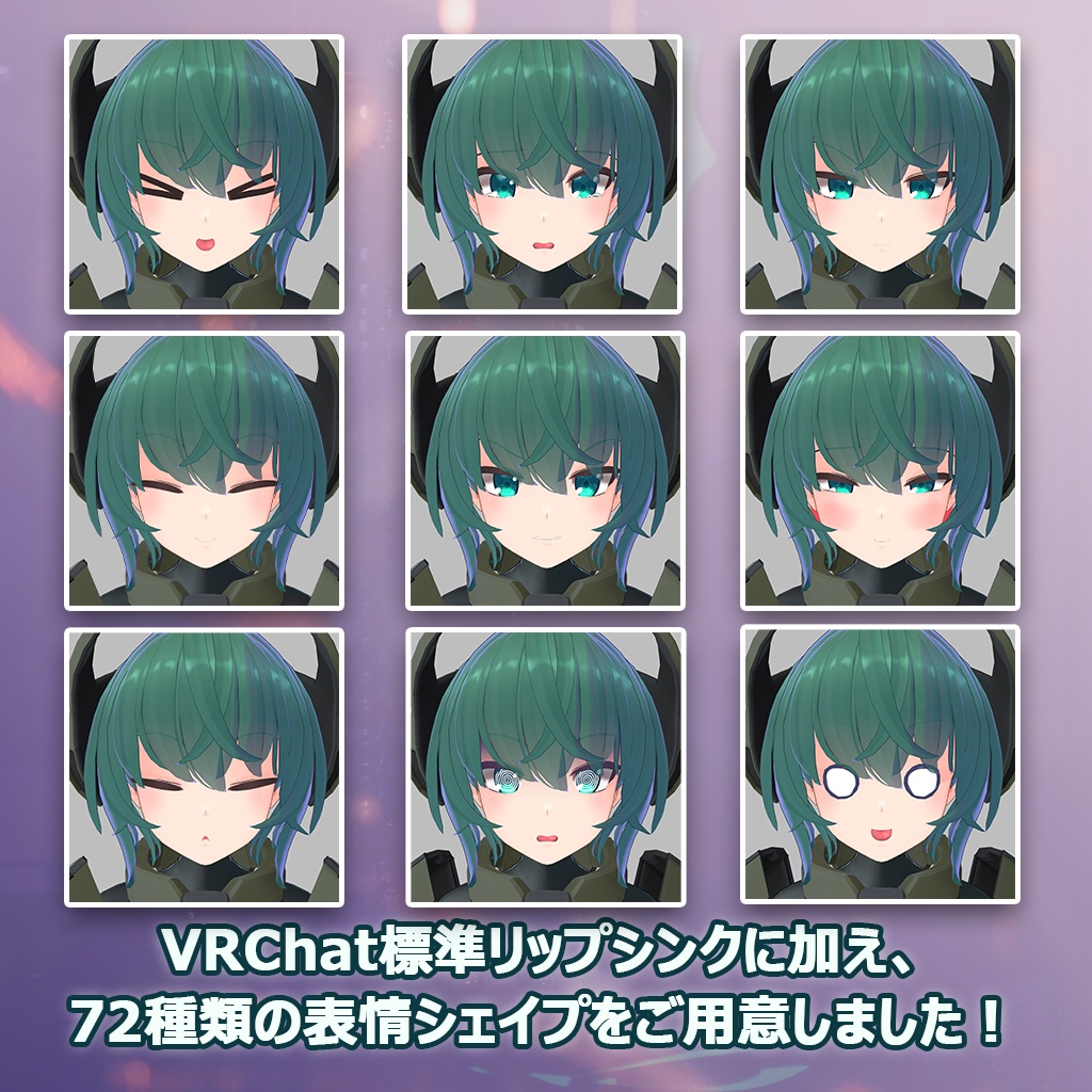 VRChat向けオリジナル3Dモデル 「Shery v2」