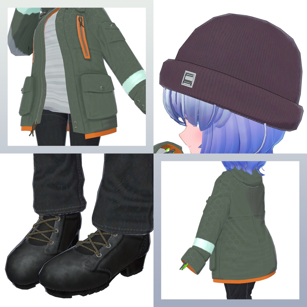 FLASTOREアバター専用衣装セット「ウィンターパーカー」