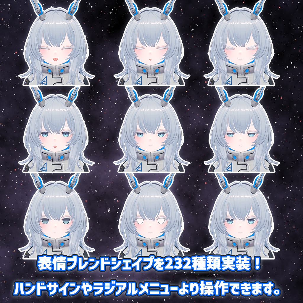 VRChat向けオリジナル3Dモデル「ミュオン」Resonite対応