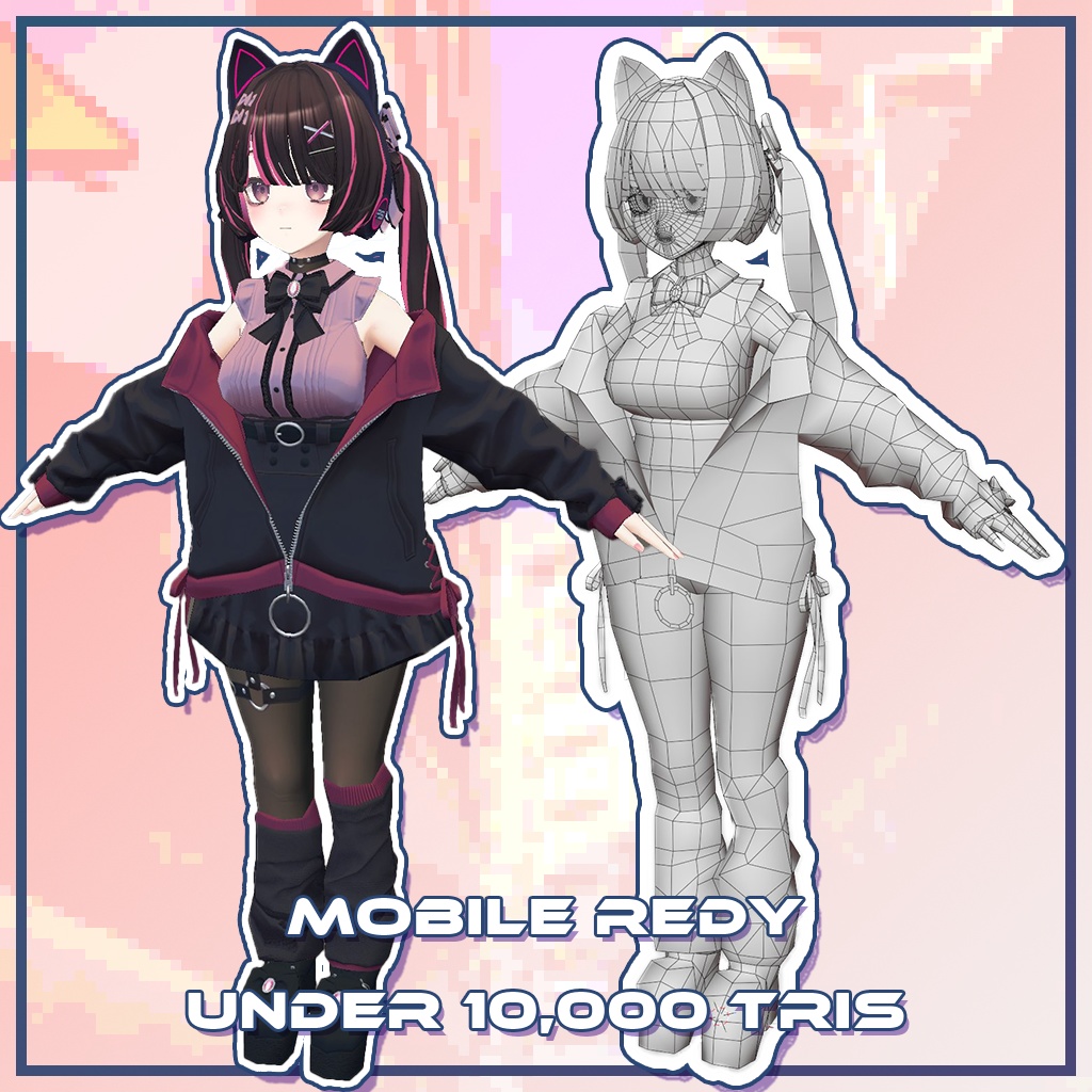 ~2/8まで1000円引きセール中~ VRChat向けオリジナル3Dモデル「Maon」