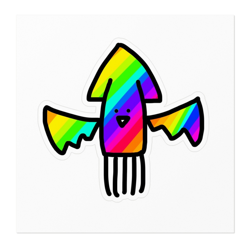 ゲーミングイカフライステッカー【仁紫煙】