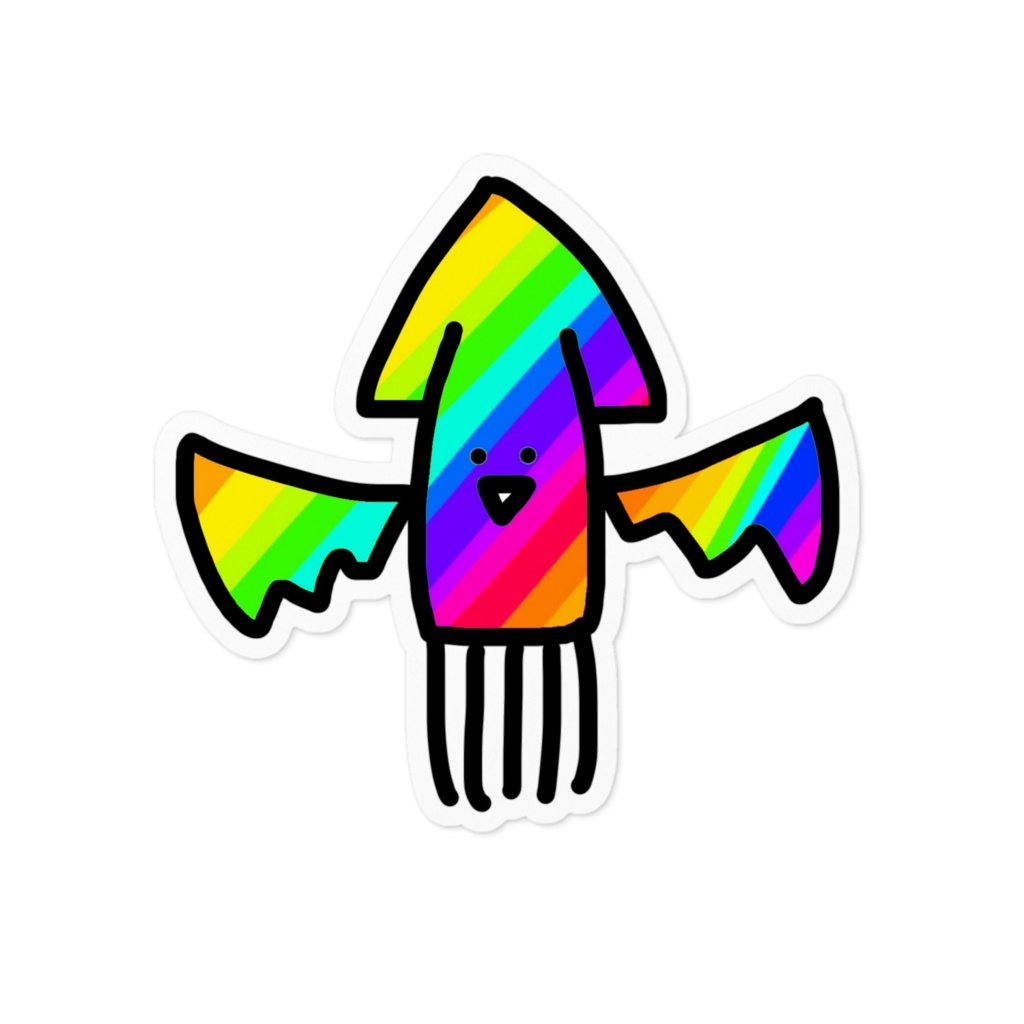 ゲーミングイカフライステッカー【仁紫煙】