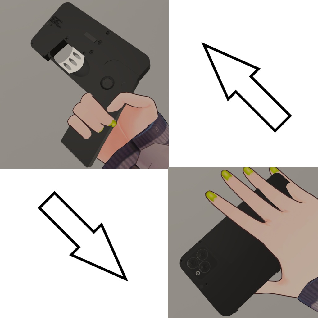 【無料版あり】スマホ型上下二連式拳銃「iConcealed 9」【VRC想定】