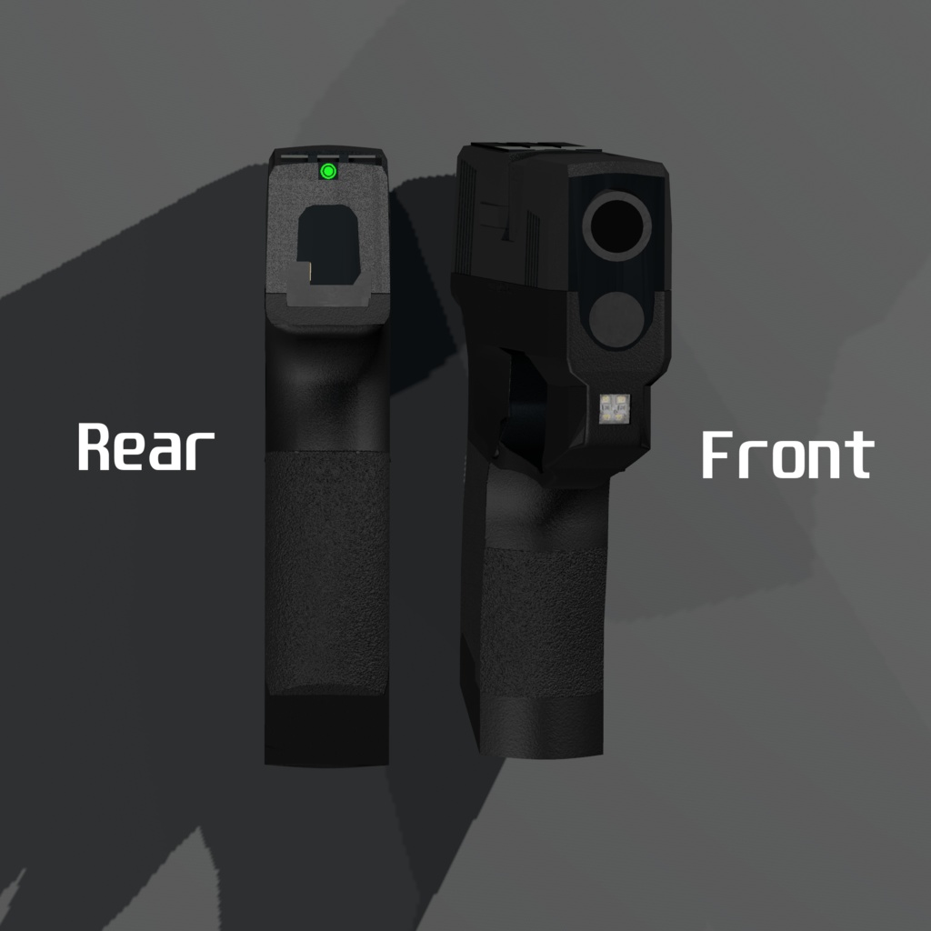 【販売記念セール中!!】【VRC想定】D365 SLS 小型自動拳銃【射撃ギミック付き】