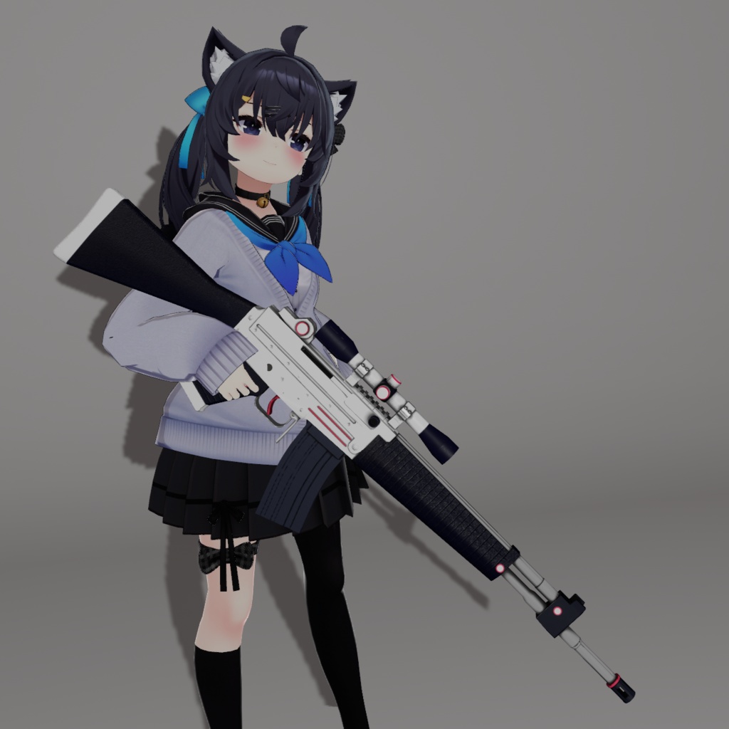 【発売記念セール中!】【VRChat想定】BR-70/556 アサルトライフル【射撃ギミック付き】