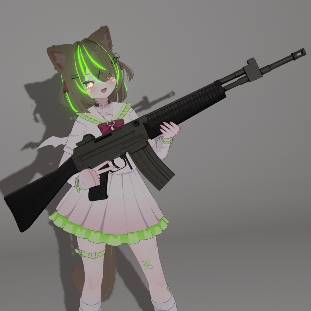 【発売記念セール中!】【VRChat想定】BR-70/556 アサルトライフル【射撃ギミック付き】